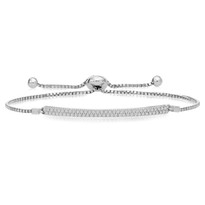 Double-Row Adjustable Diamond Bracelet in 14K White Gold (1/2ct)