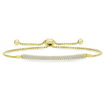 "One-Size-Fits-All" Double-Row Adjustable Diamond Bracelet in 14K Yellow Gold (1/2ct)