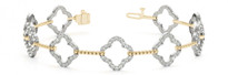 Flower-Shaped Diamond Bracelet in 14k Yellow Gold (1.62ctw)