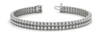 Double-Row Diamond Tennis Bracelet in 14K White Gold (1.86ctw)