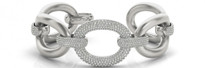 Chain-Hook Diamond Bracelet in 14k White Gold (5.26ctw)