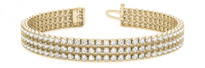 Triple-Row Diamond Tennis Bracelet in 14k Yellow Gold (3.72ctw)