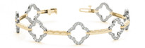 Flower-Fashion Diamond Bracelet in 14k Yellow Gold (1.08ctw)