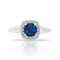 14k  white gold sapphire and diamond ring