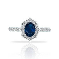 14k Sapphire&Diamond ring 