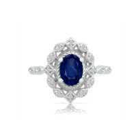 14k Sapphire&Diamond ring filigre