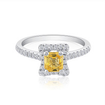 Yellowsaphire&diamond ring 18k