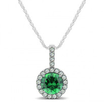 emerald circle pendent