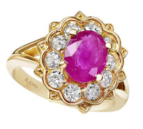 Ruby and diamond ring 