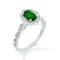 emerald and diamond ring set in 14k white gold
