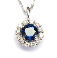 sapphire and diamond pendant
