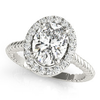 Twisted 14k Gold  Diamond Engagement Ring
