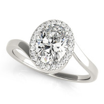 Split Engagement Ring  Diamond 14k Gold