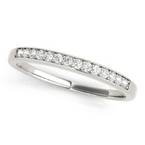 14 STONE DIAMOND WEDDING CHANNEDL BAND SET