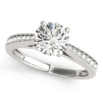 DIAMOND ENGAGEMENT RINGS SINGLE ROW PRONG SET