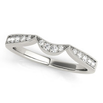1/6 ct tw DIAMOND WEDDING BANDS CURVED BANDS 