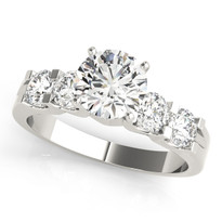 DIAMOND  SINGLE ROW PRONG SET ENGAGEMENT RINGS