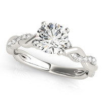 BRAIDED SHANK DIAMOND ENGAGEMENT RING