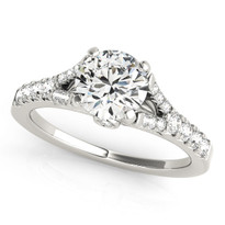 ENGAGEMENT DIAMOND RINGS SINGLE ROW PRONG SET