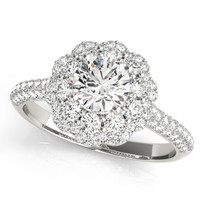 FABULOUS 1 1/8 ct tw DIAMOND ENGAGEMENT RING 14K GOLD