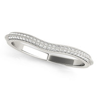 WEDDING BANDS PAVE 1/6 ct tw  DIAMOND RING 14k GOLD
