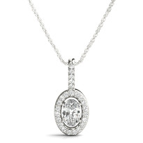 PENDANTS HALO 14K GOLD DIAMOND