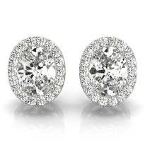 HALO 14k Gold Diamond Earrings