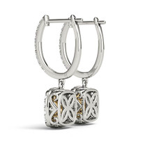 Diamond Halo Earrings 14k