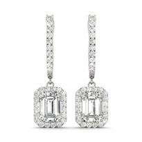 HALO 1 1/4 ct tw DIAMOND EARINGS 