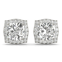 1 1/8 ct tw halo diamond earrings 