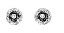 Tuxedo Earrings with black and white diamonds (1.00ct)