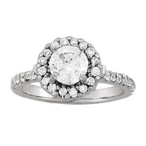 14k White Gold Solitaire Diamond Engagement Ring (1.52ct t.w)