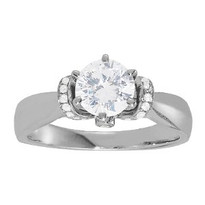 14k White Gold Diamond Engagement Solitaire Ring (.69ct t.w)
