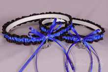 Demi Thin Blue Line Police Officer Wedding Garter Set with Handcuff Charms