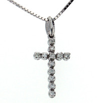 Diamond Cross set in 14kt White Gold