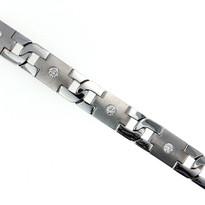 14kt White Gold Men's Diamond Bracelet