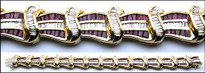 15.04ct Ruby and Diamond Bracelet in 14k Yellow Gold