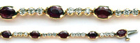 14k Ruby Bracelet with 33 Diamonds, 5.42ct T.W.