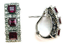 Ruby & Diamond Clip Earrings