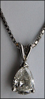 Pearshape Diamond .67ct  Pendant - F Color VS1