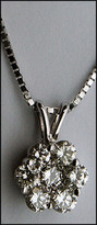 Ladies Diamond Cluster Pendant - .70ct Diamonds