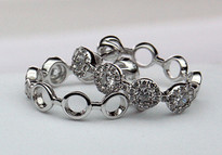 14k Diamond Cluster Hoop Earrings