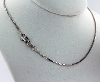 White Gold 16" Box Chain