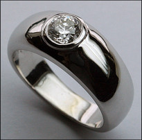 3/4ct Diamond Solitiare Men's Ring