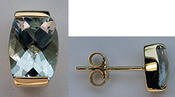 14k Aqua Studs - Aquamarine Stud Jewelry