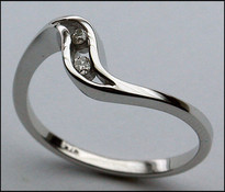 Ladies Petite Diamond Ring - 2 Diamonds