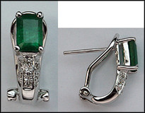 Emerald & Diamond Clip Earring