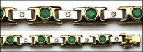 Two Tone Emerald & Diamond Bracelet