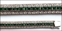 Emerald Bracelet in Two Tone Gold, 7.70ct Total Emeralds