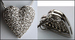 14kt Pave Heart with 1.16ct Pave Set Diamonds